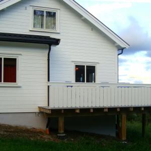 Ny utvendig kledning på hele huset.